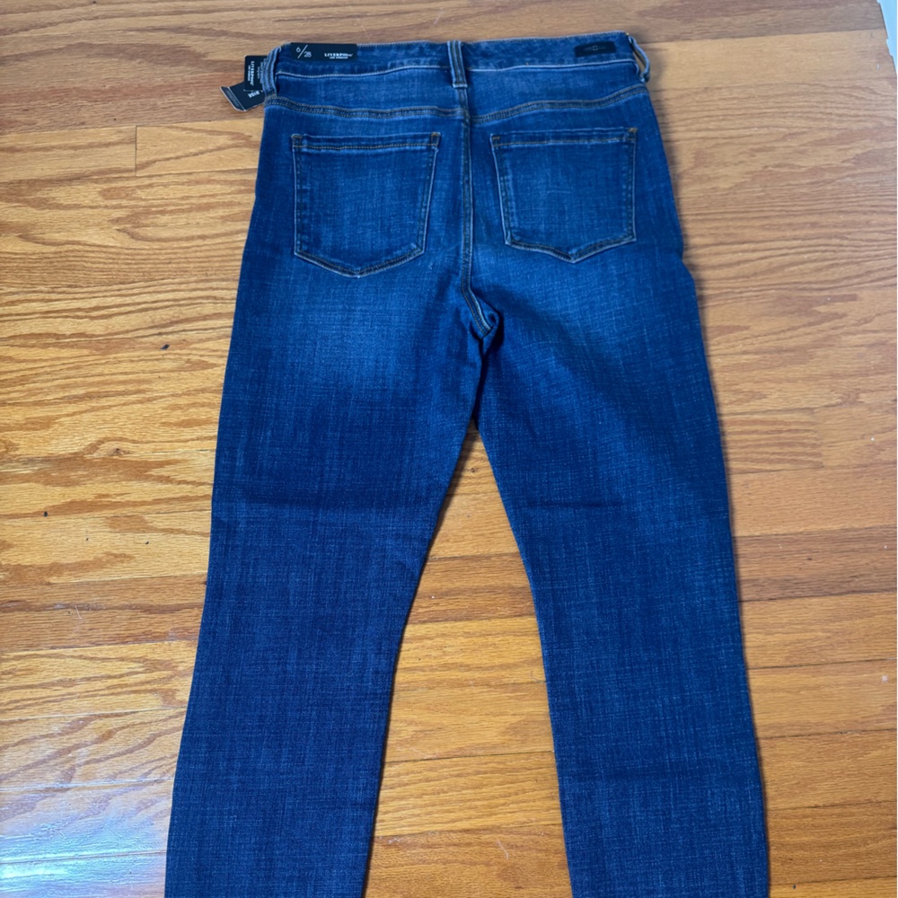 NWT Liverpool Los Angeles Abby High Rise Ankle Skinny Dark Blue Jeans - Picture 4 of 10